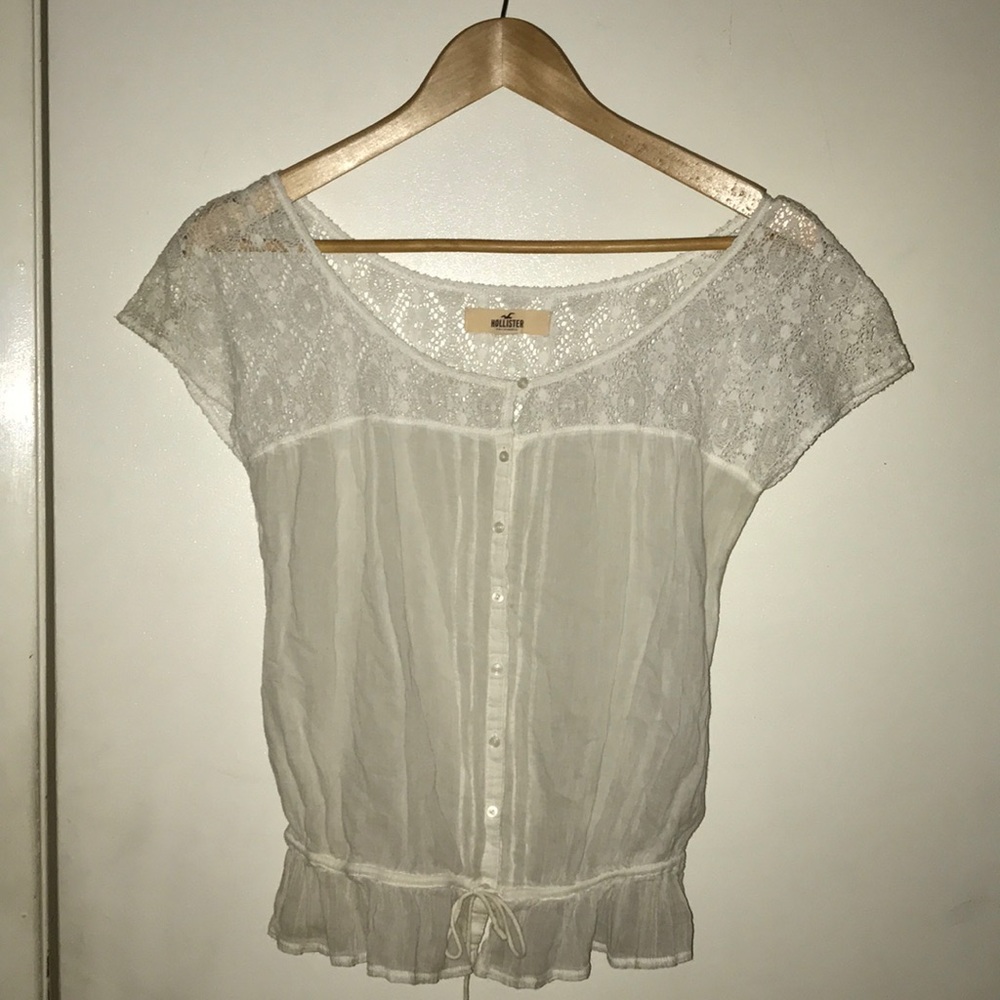 Hollister White Blouse